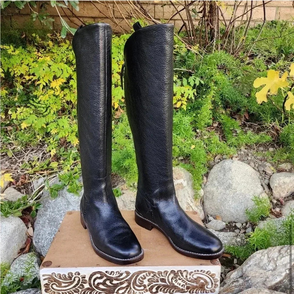 Anthropologie x Franco Sarto Black Leather Boots - Picture 4 of 10